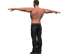 game ready character- animated man low-poly 3D-Modell