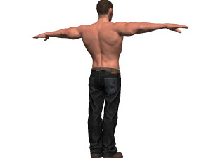 game ready character- animated man low-poly 3D-Modell