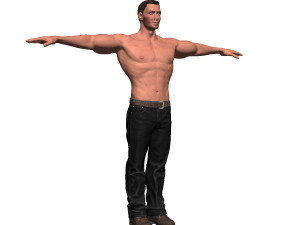 game ready character- animated man low-poly 3D-Modell