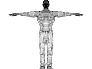game ready character- animated man low-poly 3D-Modell