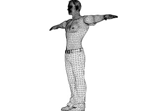 game ready character- animated man low-poly 3D-Modell