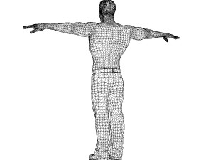game ready character- animated man low-poly 3D-Modell