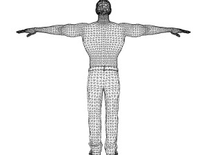 game ready character- animated man low-poly 3D-Modell