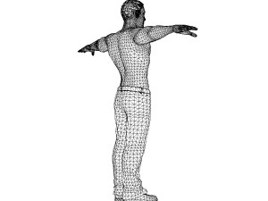 game ready character- animated man low-poly 3D-Modell