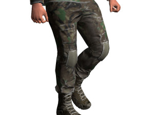 game ready character - animated soldier low-poly 3D मॉडल