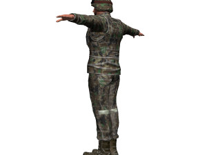 game ready character - animated soldier low-poly 3D मॉडल