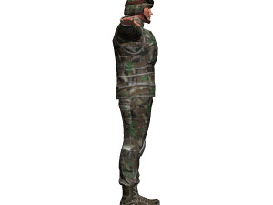 game ready character - animated soldier low-poly 3D मॉडल