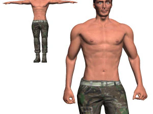 game ready character - animated soldier 3D Model