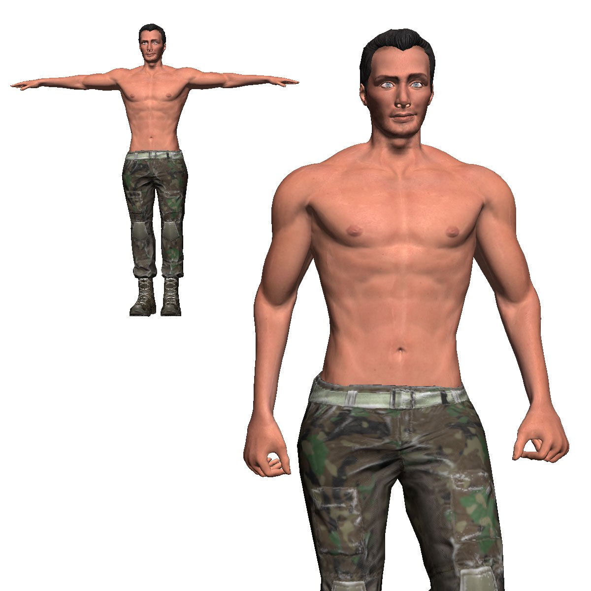 Game Ready Character Animated Soldier 3d Model In Man 3dexport