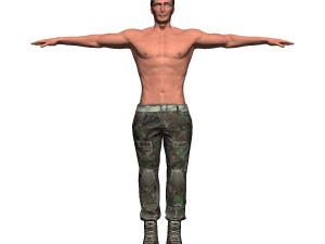 game ready character - animated soldier 3D Model