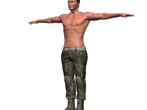 game ready character - animated soldier 3D Model