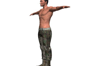 game ready character - animated soldier 3D Model
