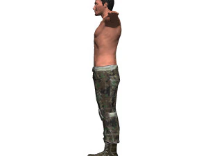 game ready character - animated soldier 3D Model