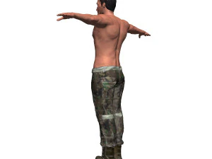 game ready character - animated soldier 3D Model