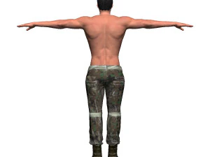 game ready character - animated soldier 3D Model