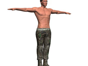 game ready character - animated soldier 3D Model