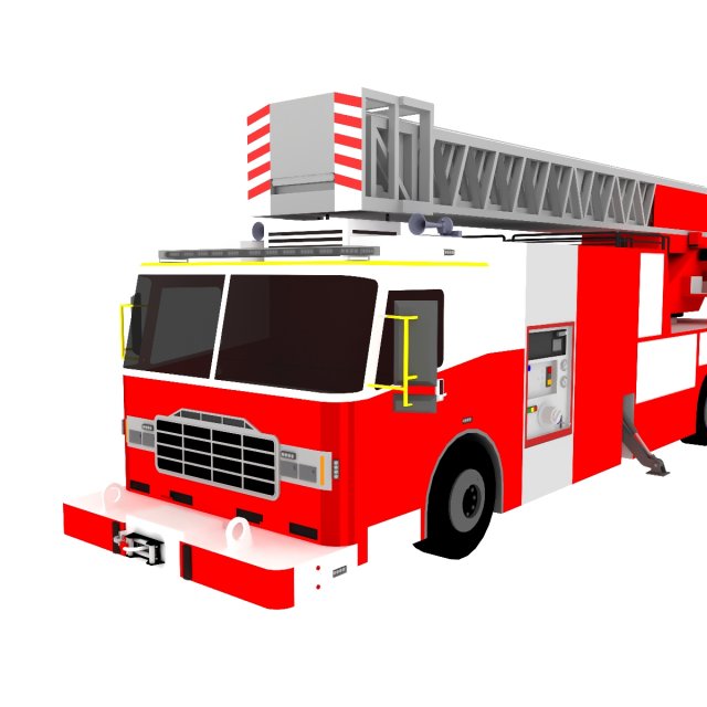 fire truck 3D Model .c4d .max .obj .3ds .fbx .stl .blend 