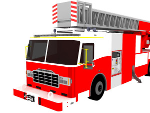 fire truck Modello 3D