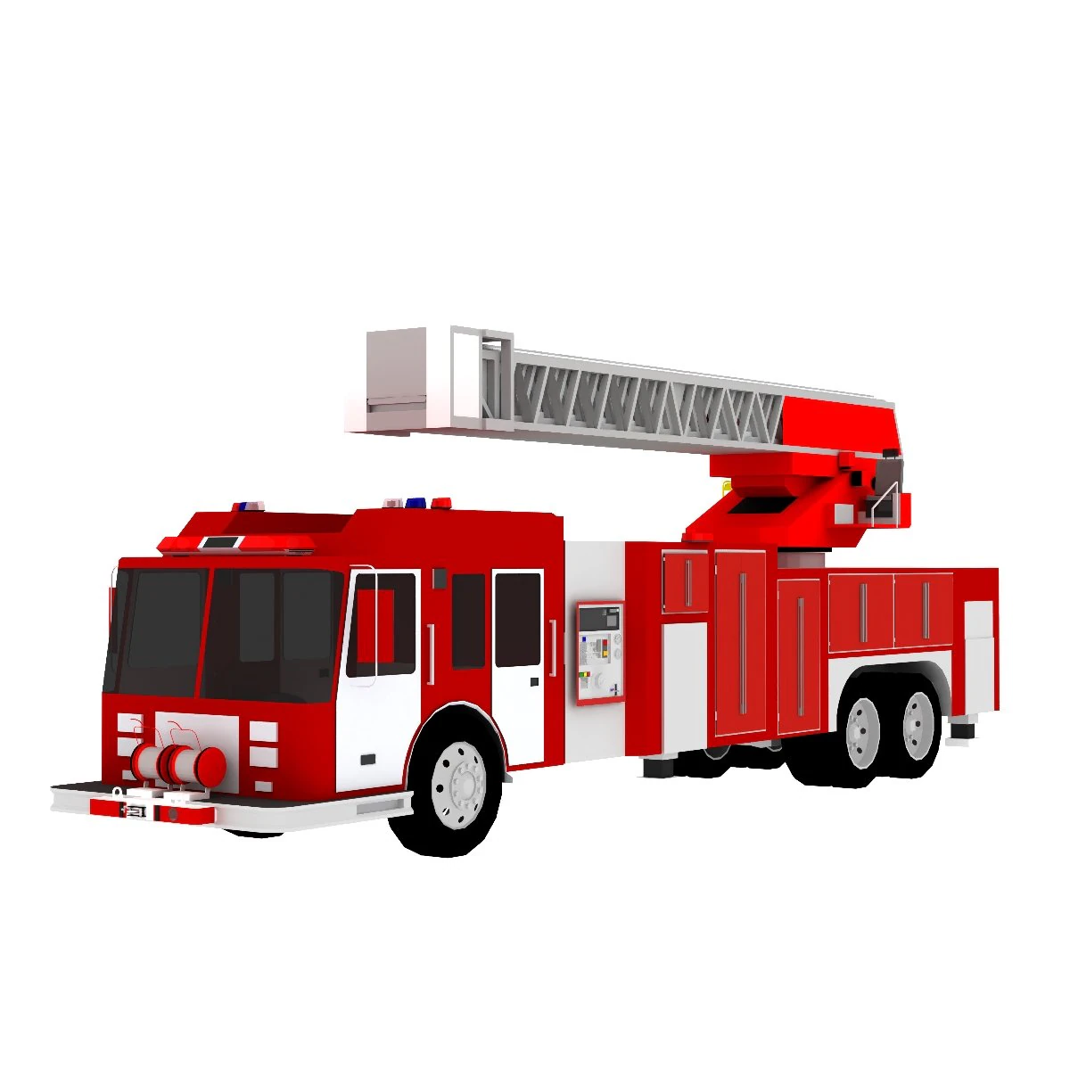 fire truck 3D Model .c4d .max .obj .3ds .fbx .stl .blend 