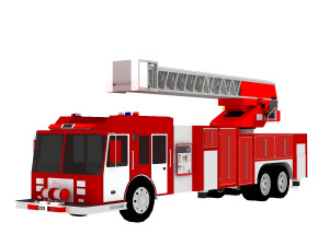 fire truck Modello 3D