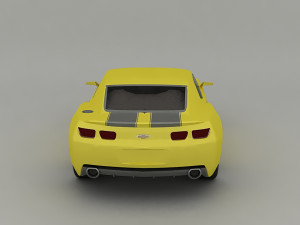 car concept-chevrolet camaro yelow color 3D Model
