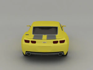 car concept-chevrolet camaro yelow color 3D Model