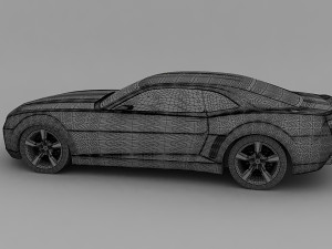 car concept-chevrolet camaro yelow color 3D Model