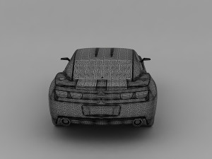 car concept-chevrolet camaro yelow color 3D Model