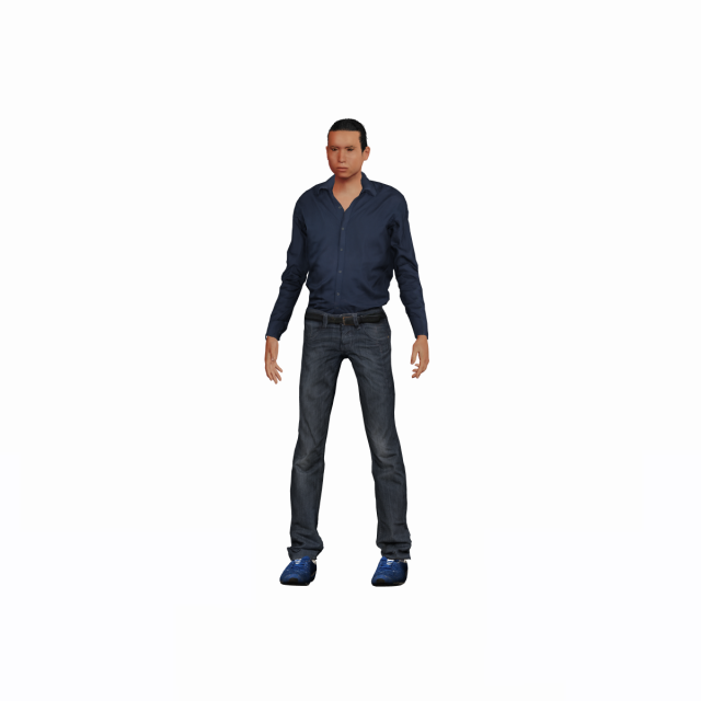 game ready character - rigged man 3D 모델 .c4d .max .obj .3ds .fbx .stl .blend 