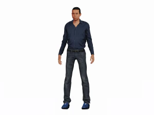 game ready character - rigged man Modelo 3D