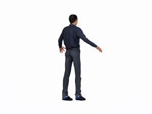 game ready character - rigged man 3D Model