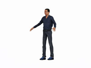 game ready character - rigged man 3D Model