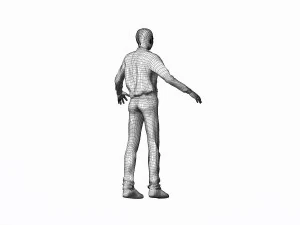 game ready character - rigged man 3D Model