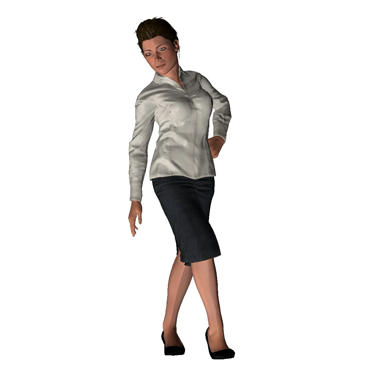 game ready character - animated rigged woman 3D Model .c4d .max .obj .3ds .fbx .stl .blend 