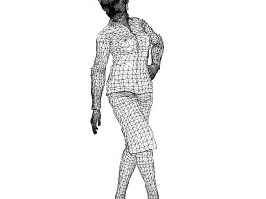 game ready character - animated rigged woman 3D Model