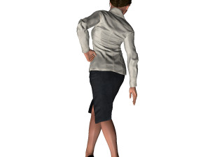 game ready character - animated rigged woman 3D 模型