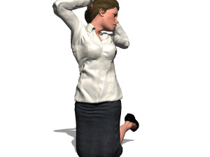 game ready character - animated rigged woman 3D 模型