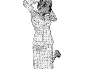 game ready character - animated rigged woman 3D Model