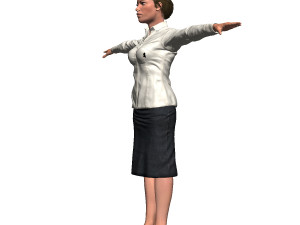 game ready character - animated rigged woman 3D 模型