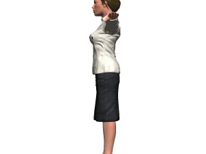 game ready character - animated rigged woman 3D Model