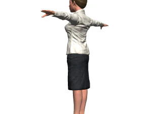 game ready character - animated rigged woman 3D Model
