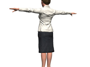 game ready character - animated rigged woman 3D 模型