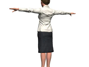 game ready character - animated rigged woman 3D Model
