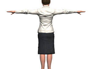 game ready character - animated rigged woman 3D 模型