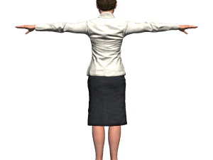 game ready character - animated rigged woman 3D Model