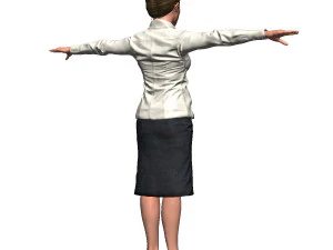 game ready character - animated rigged woman 3D Model