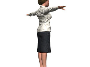 game ready character - animated rigged woman 3D Model