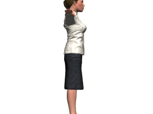 game ready character - animated rigged woman 3D 模型