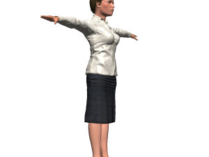 game ready character - animated rigged woman 3D 模型
