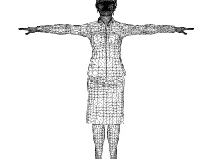 game ready character - animated rigged woman 3D 模型